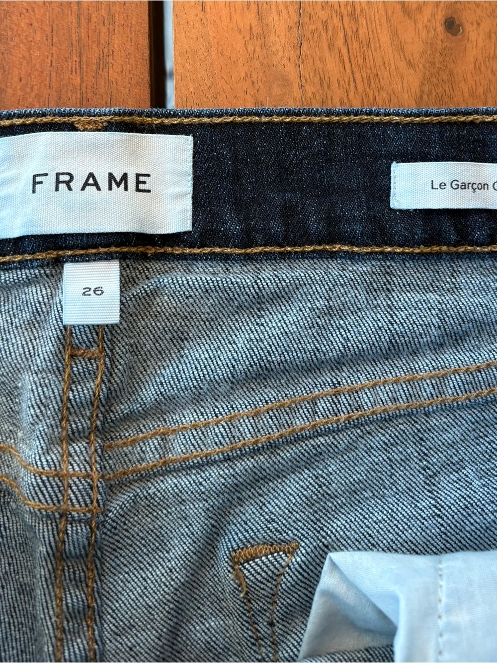 Frame Denim Dark Blue Straight-Leg Crop jeans size 26 - Picture 3 of 5